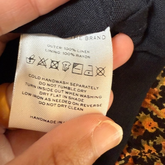 Faithfull the Brand Black Floral Puff Sleeve Smocked Mini Dress Size Large - Picture 6 of 7